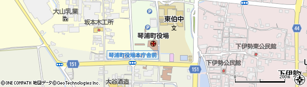 鳥取県東伯郡琴浦町周辺の地図