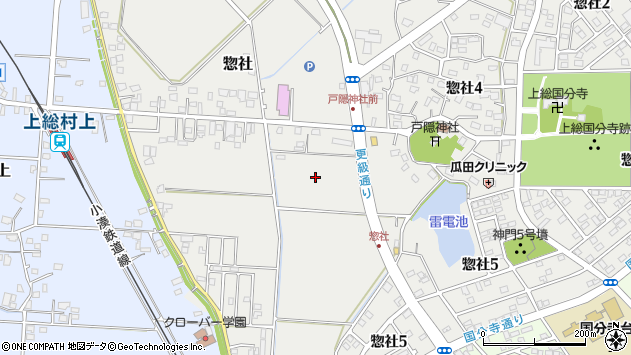 〒290-0023 千葉県市原市惣社の地図
