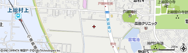 千葉県市原市惣社周辺の地図