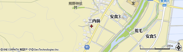 岐阜県岐阜市安食（三内前）周辺の地図