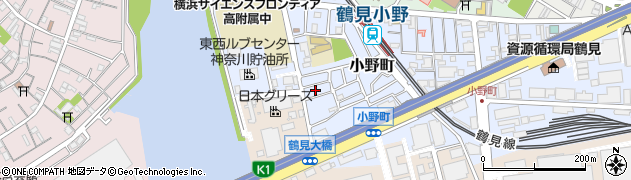 神奈川県横浜市鶴見区小野町周辺の地図