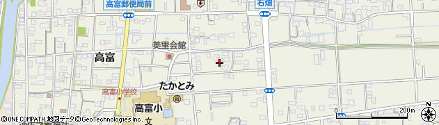 岐阜県山県市高富周辺の地図