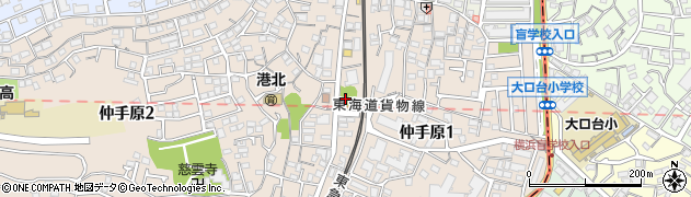 仲手原広場公園周辺の地図