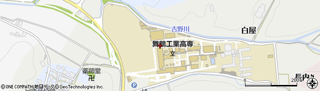 舞鶴工業高等専門学校　学生寮周辺の地図
