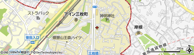 神奈川日産自動車神奈川三枚町店周辺の地図