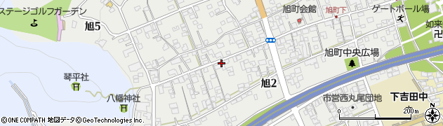 山梨県富士吉田市旭周辺の地図