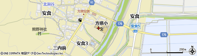 岐阜市立方県小学校周辺の地図