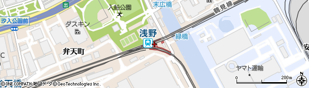 浅野駅周辺の地図