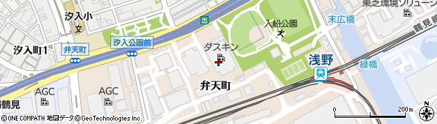 神奈川県横浜市鶴見区弁天町周辺の地図