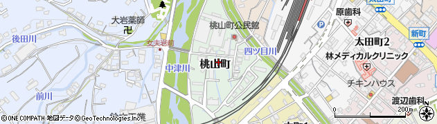 岐阜県中津川市桃山町周辺の地図