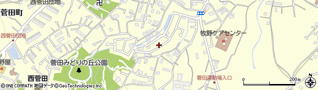 菅田西長谷公園周辺の地図