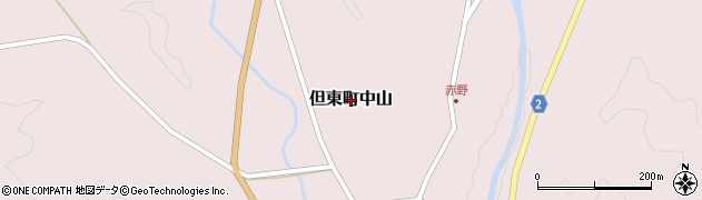 兵庫県豊岡市但東町中山周辺の地図