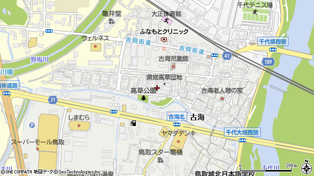 〒680-0921 鳥取県鳥取市古海の地図