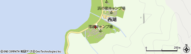 津原キャンプ場周辺の地図