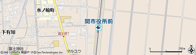 関市役所前駅周辺の地図