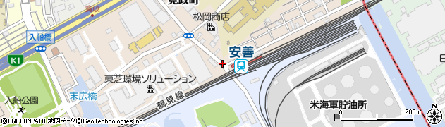 安善駅前周辺の地図