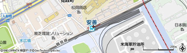 安善駅周辺の地図