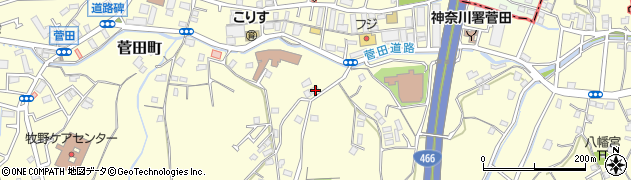 神奈川県横浜市神奈川区菅田町1831周辺の地図