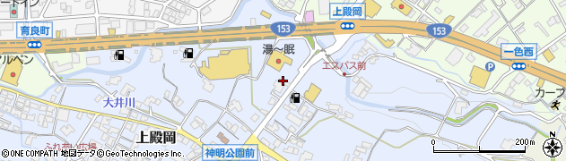 長野県飯田市上殿岡周辺の地図