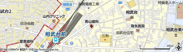 青山歯科医院周辺の地図