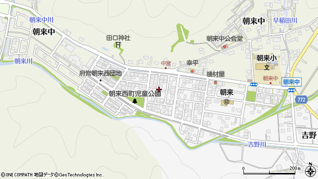 〒625-0004 京都府舞鶴市朝来西町の地図