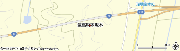 鳥取県鳥取市気高町下坂本周辺の地図