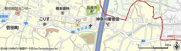 神奈川県横浜市神奈川区菅田町1805周辺の地図