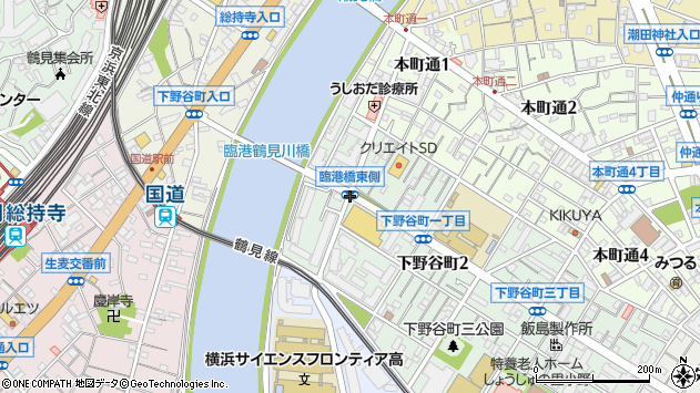 〒230-0047 神奈川県横浜市鶴見区下野谷町の地図