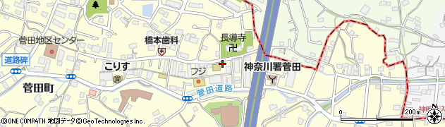 神奈川県横浜市神奈川区菅田町1803周辺の地図