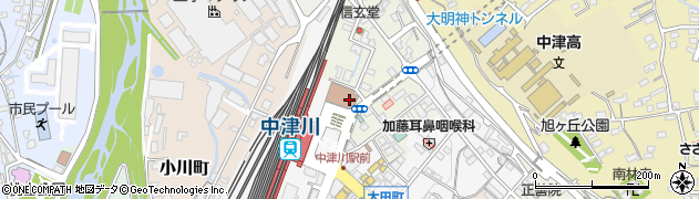 中津川市役所　にぎわいプラザ周辺の地図