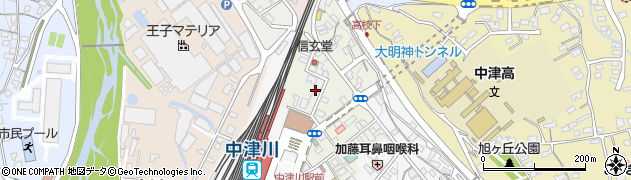 岐阜県中津川市栄町周辺の地図