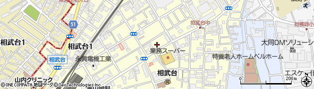 セブンイレブン座間相武台東店周辺の地図