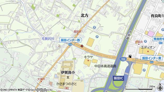 〒395-0151 長野県飯田市北方の地図