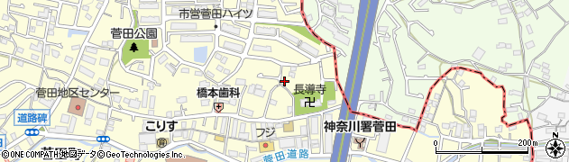 神奈川県横浜市神奈川区菅田町1671周辺の地図