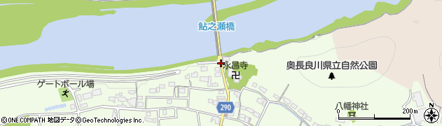 小瀬遊船前周辺の地図