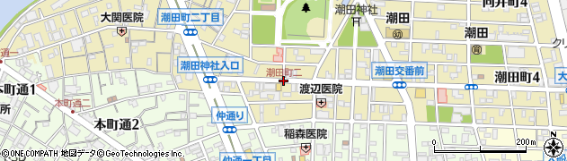潮田町二周辺の地図