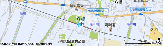 八橋駅周辺の地図