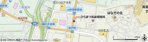 山県警察署周辺の地図