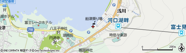 河口湖汽船株式会社周辺の地図