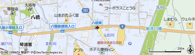 八橋東周辺の地図