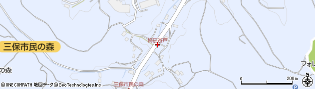 梅田谷戸周辺の地図