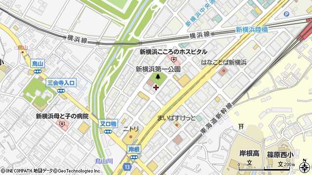 〒222-0033 神奈川県横浜市港北区新横浜の地図