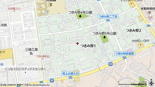 〒242-0002 神奈川県大和市つきみ野の地図