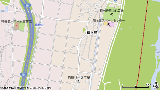 〒243-0802 神奈川県厚木市猿ケ島の地図
