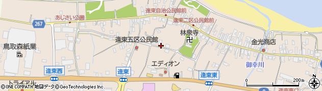 鳥取県琴浦町（東伯郡）逢束周辺の地図