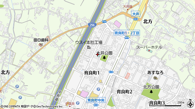 〒395-0152 長野県飯田市育良町の地図