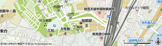 鶴見大学　生涯学習センター周辺の地図