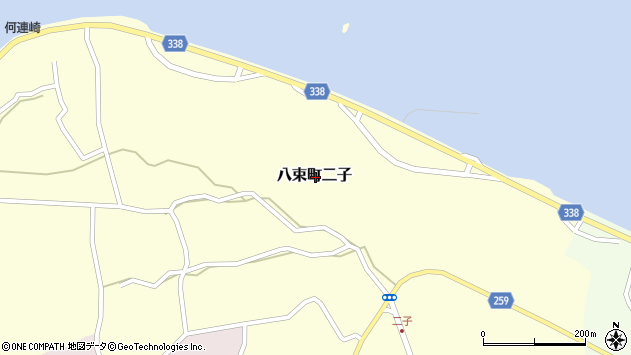 〒690-1406 島根県松江市八束町二子の地図