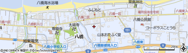 鳥取県東伯郡琴浦町八橋404周辺の地図