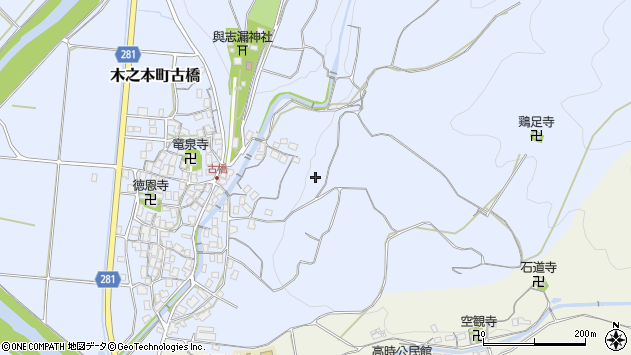 〒529-0411 滋賀県長浜市木之本町古橋の地図